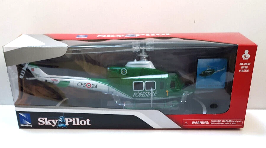 NEW RAY 1:48 DIE CAST  ELICOTTERO AGUSTA BELL AB 412 CORPO FORESTALE   ART 25763 - Immagine 2 di 2