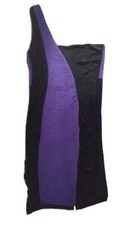 Womens Purple & Black One Shoulder Sleeve Dress Size 8-10 (nwnt)