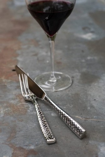 Fortessa Lucca Flatware Set 5-Piece Faceted Stainless - Picture 5 of 6