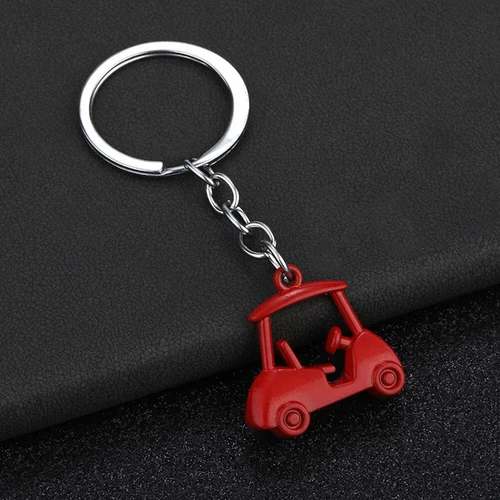 1pc Fashionable Hot Selling Alloy Golf Cart Neutral Fun Gift Keychain - Imagen 17 de 35