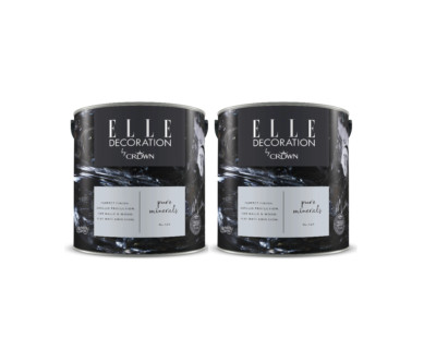 ELLE DECORATION 2x2,5 Liter No.124 Pure Minerals Wandfarbe Innen by Crown B-WARE