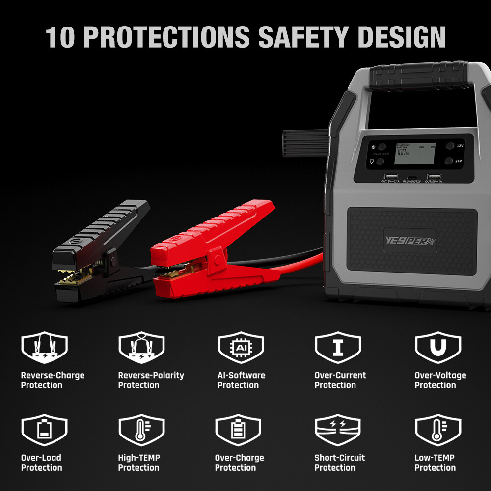 🔥YESPER 12V 24V Car Jump Starter Heavy Duty Battery Booster Jumper Box
