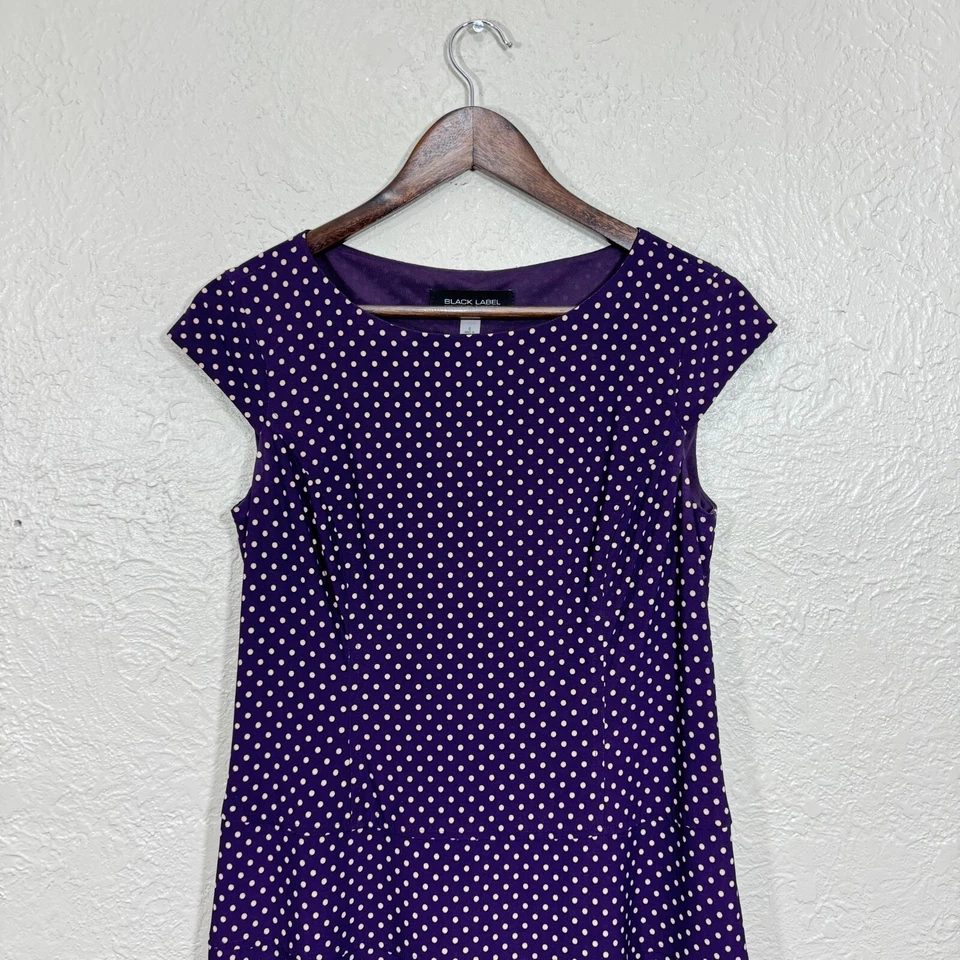 50's Style Trad Wife Dress 6 Polka Dot Pin Up Rockabilly Housewife Retro Church - Image 2 of 4