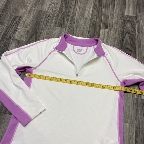 RYKA Half Zip Pullover White/Purple Running Shirt Women's Size Medium - Picture 7 of 11