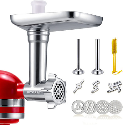 Metal Food Grinder Attachments for Kitchenaid Stand Mixers, Meat Grinder, Sausag