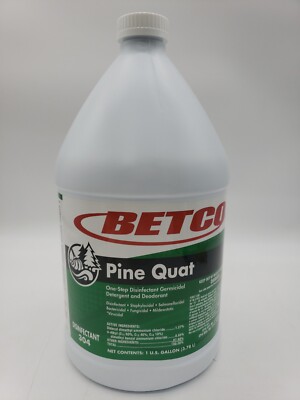 4x Betco 30404 Pine Quat One-Step Disinfectant Germicidal Detergent 1 Gal each