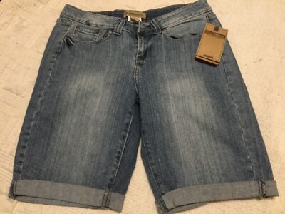 Womens~Ruff Hewn~Well Worn Style~5 Pocket~Cuffed Shorts~Size 8~$49