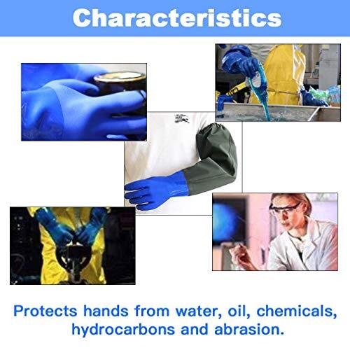 25" Long Rubber Gloves Heavy Duty Waterproof Gloves for Chemical and Acid Work - Picture 7 of 7