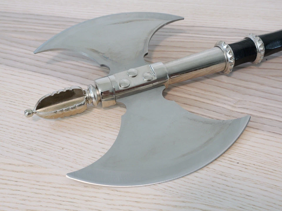 21-дюймовый боевой топор сверхпрочный стальной деревянный толстый дисплей табличка острый с двойной головкой - Изображение 2 из 4