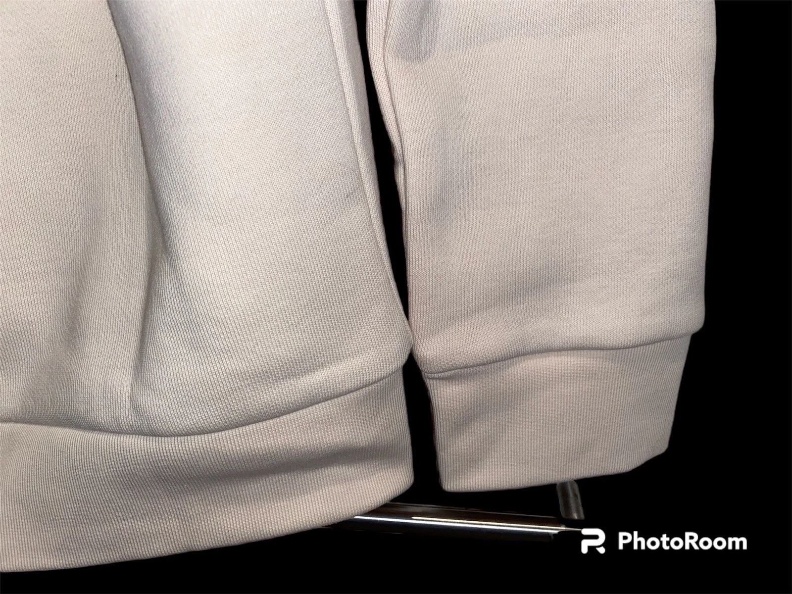 OFF WHITE Felpa Adidas Essential con cappuccio uomo piccola panna nera tre righe logo nuova con etichetta