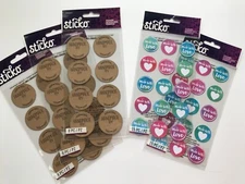 Sticko Handmade With Love Stickers Lot Homemade Labels Gifts Cards Food Tags