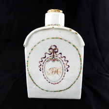 ⭐ Antique Georgian Tea Caddy Hard Paste Porcelain Hand Painted 1760 - 1790