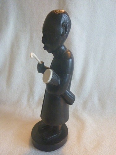 African Rosewood Tribal Drummer Figure Male c. 1970 - Picture 5 of 8