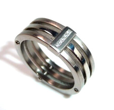 Ring Titan mit Brillanten 0.025 ct Größe: 56 / 17,8 mm Tolles Design von Boccia