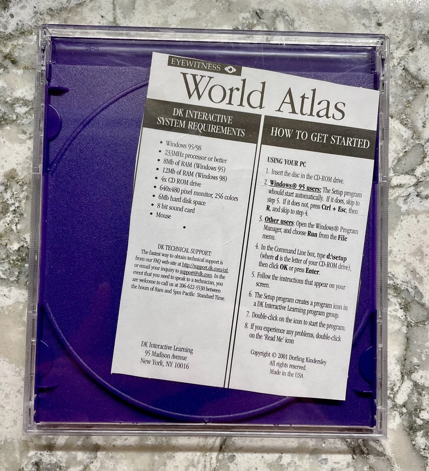 DK Interactive Learning Eyewitness World Atlas (PC, 1998)- CD-ROM Windows Foto 2 de 2
