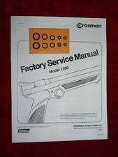 Crosman 1300 Air Pistol Two 2 O-Ring Seal Kit  Factory Service Manual  Guide