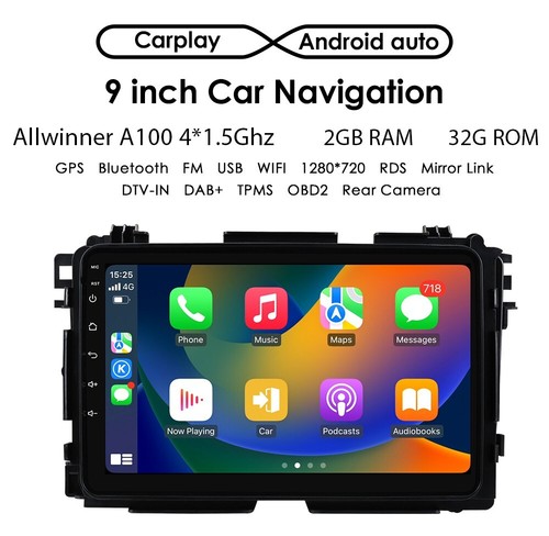 9" Für 2015-2020 Honda HRV/XRV/Vezel Autoradio Android 13 GPS Navi 32GB CarPlay - Bild 4 von 17