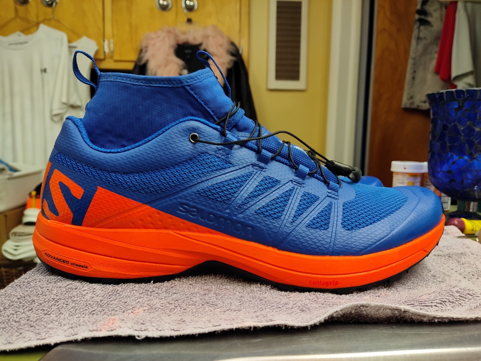 Scarpe da uomo taglia 13 Salomon XA Enduro Trail Ghetta Elasticizzata PULITE + SCATOLA