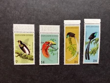 PAPUA NEW GUINEA 1973  Birds of Paradise marginal Set MNH (A389)