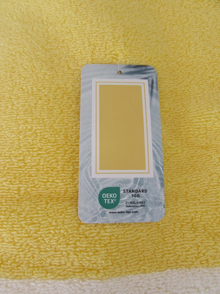 Toalla de playa Kassatex Kassa 100 % algodón 40" x 70" amarillo limón súper felpa gruesa Foto 4 de 4