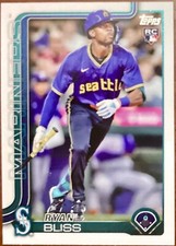 2025 Topps Series 1 #251 Ryan Bliss Seattle Mariners Rookie Card (RC)