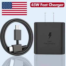⚡45w Type USB-C Super Fast Wall Charger 6FT Cable For Samsung Galaxy S22 S21 S20