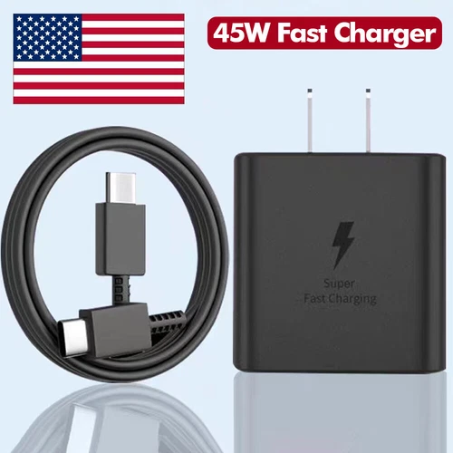 ⚡45w Type USB-C Super Fast Wall Charger 6FT Cable For Samsung Galaxy S22 S21 S20 - product listing photo