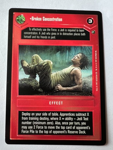 Decipher Star Wars Dagobah CCG Broken Concentration FS Eligible Dollar Rare