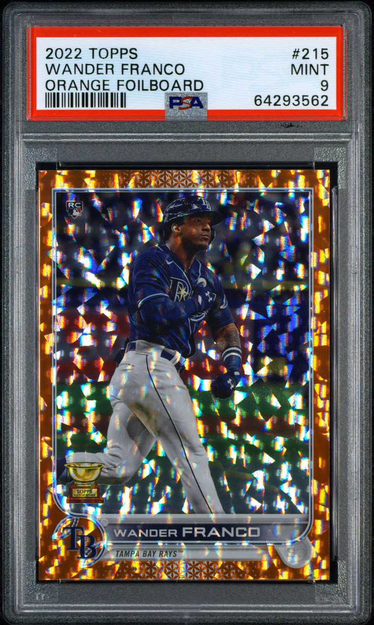 2022 Topps Series 1 Wander Franco 215 Orange Foilboard PSA 9 MINT #/299