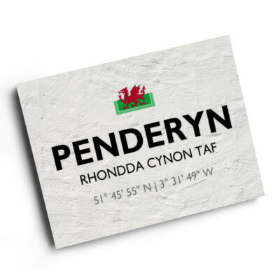 A3 PRINT - Penderyn, Rhondda Cynon Taf, Wales - Lat/Long SN9408