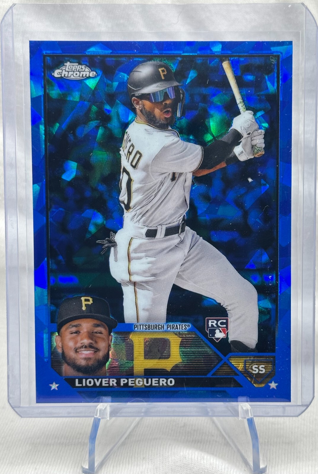 2023 Topps Chrome Sapphire - Liover Peguero RC - Pittsburgh Pirates #238