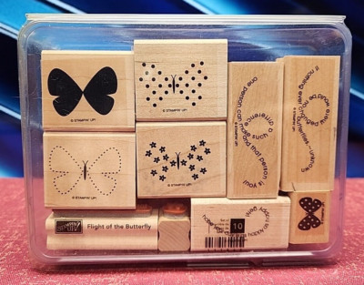 Stampin Up Stamp Set of 10 Stamps - Flight of the Butterfly