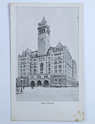 Antique Postcard Post Office Washington DC Unposted