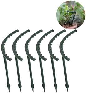 6 piezas de plástico arqueado DIY planta soporte jardín escalada