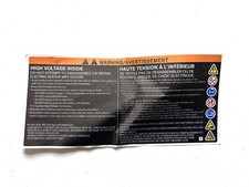 2013 - 2025 Nissan Leaf Battery Pack High Voltage Warning Label Sticker OEM