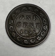 1859 🇨🇦Canada Victoria Dei Gratia Regina Large 1 Cent Coin