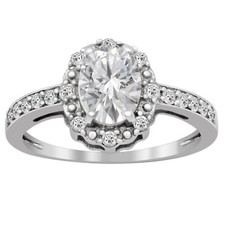 Solitaire Accents Round 8X8 MM Cubic Zirconia 925 Sterling Silver Wedding Ring