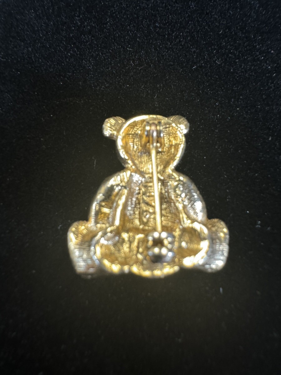 Teddy♡Bear　1011 Vintage '1928' TEDDY BEAR W/ Rhinestone Heart & Eyes Gold