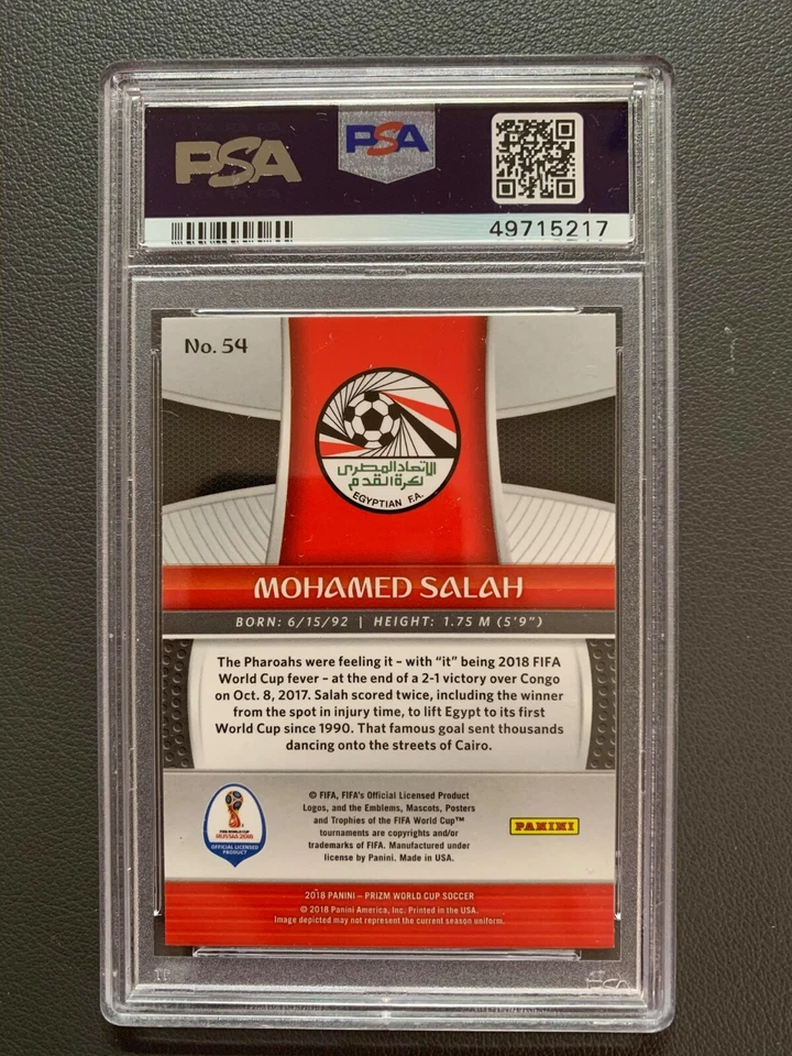 Lot 4x 2018 Panini Prizm World Cup Mohamed Salah PSA 10 Gem Mint #54 - Image 2 of 4