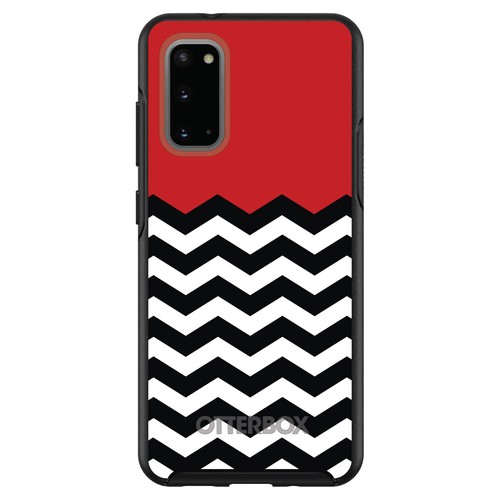 Custom OtterBox Symmetry for Samsung Galaxy S - Black White Red Chevron - Picture 1 of 25