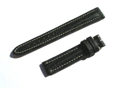 Breitling Band 15mm Hai schwarz black negra Shark Strap für Dornschliesse 036-15