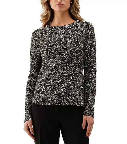 New $49.00 RAFAELLA Women's Designers Fashion Long Sleeve Cotton Top - Size: L