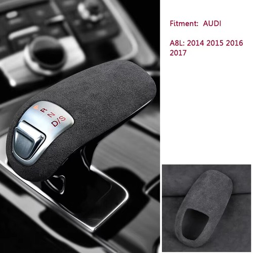 Suede Interior Gear Shift Shifter Knob Cover For Audi A8 2014 2015 2016 2017 - Bild 12 von 13