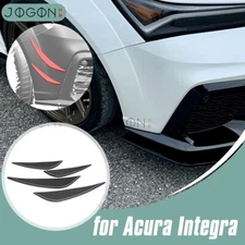 Matte Carbon Front Bumper Canards Fin Trim For Acura Integra 2023+ Type S A-Spec