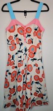 Marc Jacobs Floral Sundress Size 4 Pink Blue Straps Button Front Cotton Dress
