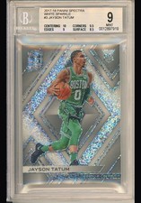 2017-18 PANINI SPECTRA JAYSON TATUM #3 WHITE SPARKLE SP ROOKIE RC CASE HIT BGS 9
