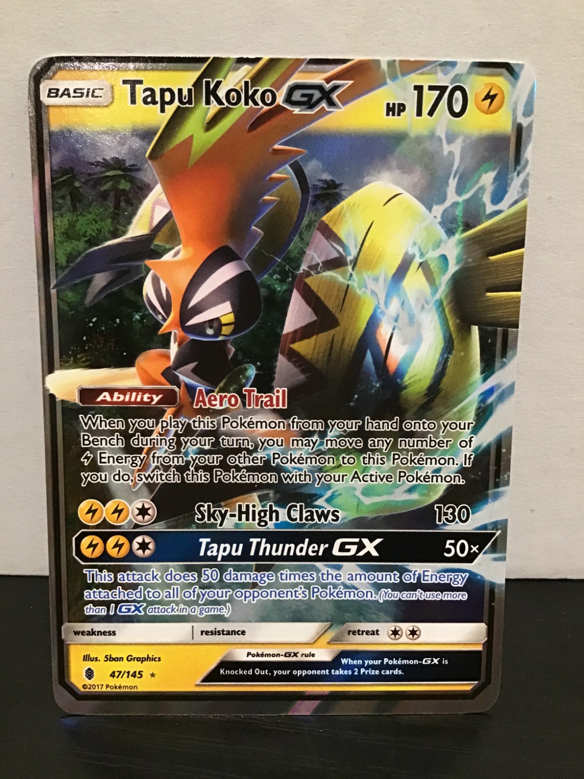 Tapu Koko GX 47/145 Holo Ultra Rare Pokemon Guardians Rising