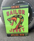 Vintage Original Artwork Sailor Jerry Spiced Rum Metal Tin Sign, 24 X 23