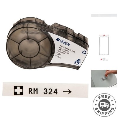 Durable Clear Polyester Lab Labels - Black on Clear for M210, M210-LAB Printers