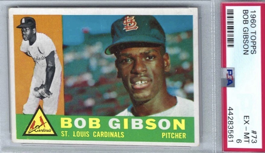 1960 TOPPS #73 BOB GIBSON PSA 6 EX-MT HOF Beautifully CENTERED